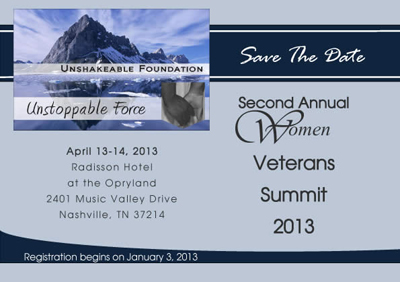 Save the Date Women's Vet Summit 2013