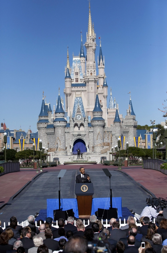 President Obama talks tourism at Walt Disney World 