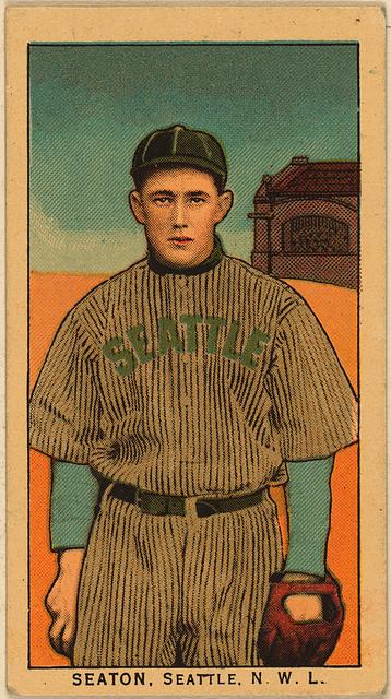 [Seaton, Seattle Team, baseball card portrait]