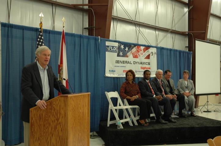 Photo: My message at First Coast Defense Expo Town Hall: I believe deep in my heart that sequestration won't happen, but nothing can be taken for granted. Everyone needs to tell Congress budget can't be balanced on back of the military!