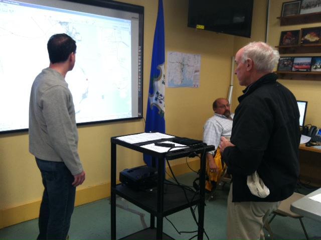 Photo: After checking in at the Stonington EOC, I'm in New London reviewing FEMA flood maps and other Sandy preparations with Mayor Finizio. 

Because of the storm, as of Noon, my Norwich, Enfield and Washington offices are closed. My staff are still monitoring messages and email, and they will respond quickly to time-sensitive inquiries. If you have an emergency or life-threatening situation, please contact 9-1-1 or your local emergency responders.