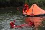 Drill Conductor Marine Safety and Survival course students participate in Coast Guard survival course