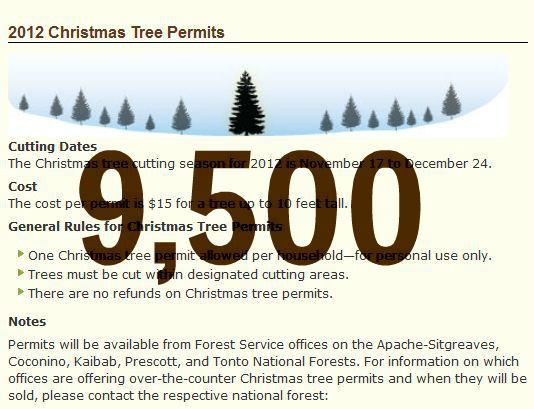 Photo: Number of the Day: 9,500. Thank you Arizona Highways Magazine for the tip. 9,500 trees are available in our nt’l forests for Christmas! Go here to get your permit: http://1.usa.gov/QGdbB3