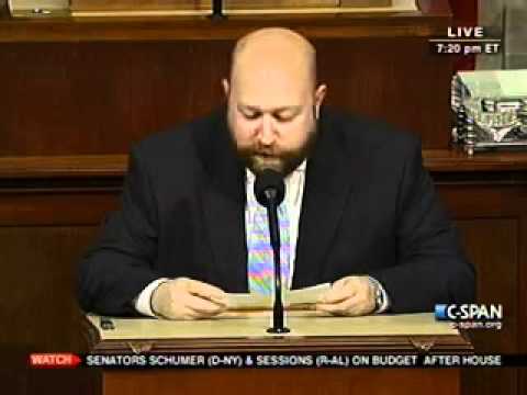 Cong. Runyan Presides Over House Floor 4-12-11