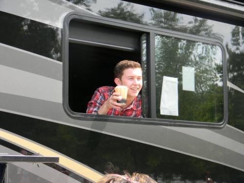 Scotty McCreery enjoying some sweet tea back home in Garner, NC.