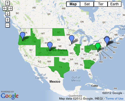 Map of Udall's PTC Speeches