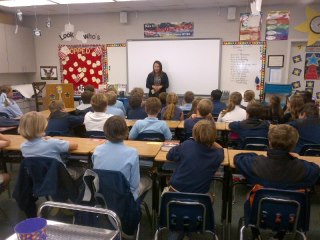 Photo: Representative Martha Roby answers questions from students in Andalusia, AL about the role of government.