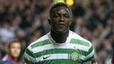 Victor Wanyama celebrates putting Celtic in front against Barcelona