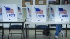 Voting booths in Lancaster, Ohio