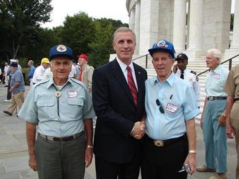Many veterans had never seen the WWII Memorial or been to Arlington National Cemetery. Speaking with Congressman Murphy, many expressed their appreciation for this opportunity.