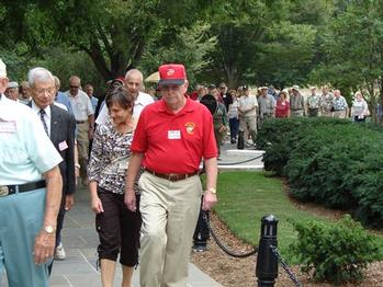 Approximately 100 veterans from around Greensburg arrive at the Tomb of the Unknowns in Arlington National Cemetery.