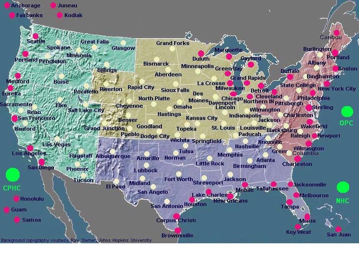 Marine Forecast Offices and Centers