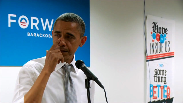 Obama gets emotional talking to campaign staff