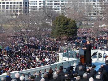 Newly sworn in President Obama delivers inauguration speech