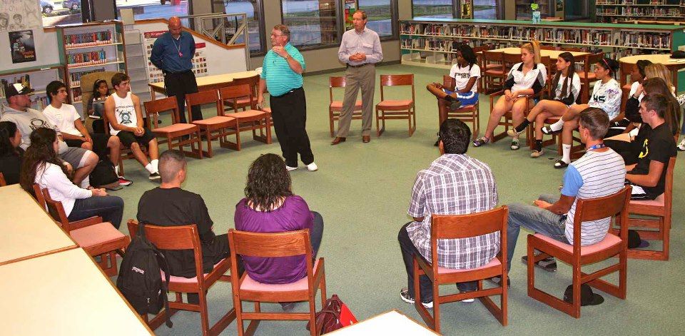 Photo: Had a powerful discussion about the importance of physical education and safety in youth sports with Las Cruces area students and parents, who shared first-hand experiences dealing with concussions and sports-related injuries. Our student athletes in New Mexico are among the best in the nation, and I am committed to making sure they are competing in the safest environments with the most reliable equipment possible.