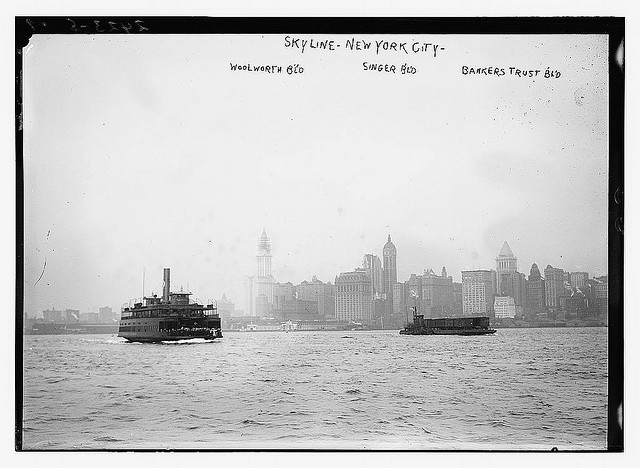 Skyline - N.Y.C.: Woolworth Bldg., Singer Bldg., Bankers Trust Bldg. (LOC)