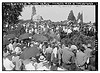 The reunion at "Bloody Angle" - Pickett's men in for[e]ground; Union men lined against wall (LOC) by The Library of Congress