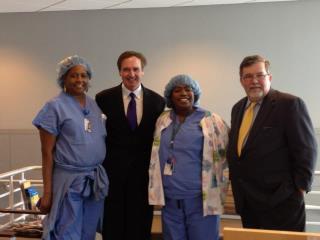 Photo: Brian tours Kenmore Mercy Hospital