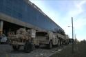 Hurricane Sandy Relief: Army Reserve Soldiers Pump Out Flood Water During Snow Storm