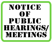 public hearings and meetings text