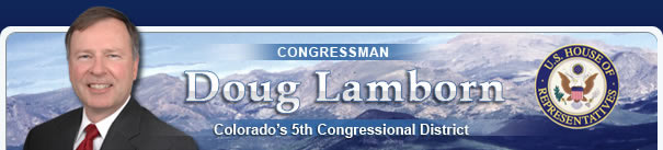 US Congressman Doug Lamborn, Colorado's 5th Congressional District