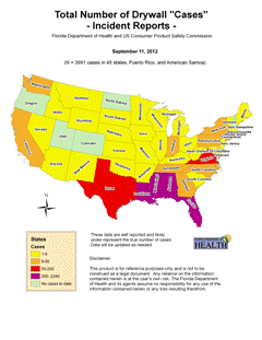 US drywall to date map opens in new window