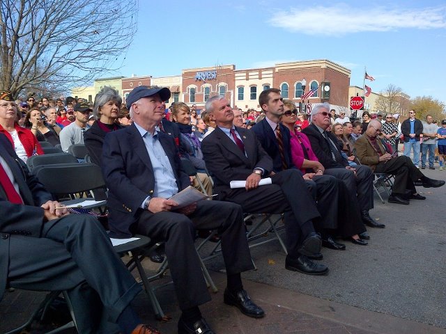 Photo: With Senator McCain at Wal-Mart's Veterans Day celebration.