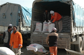 distributing food (WFP)