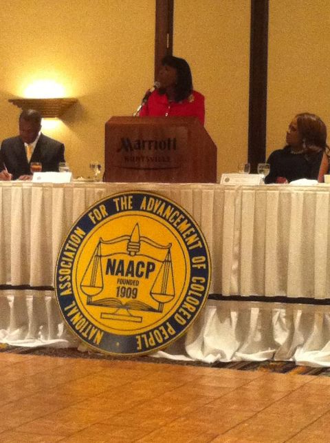 Photo: On Friday, Rep. Sewell gave the keynote address “2012, No Vote, No Voice” at the 60th Convention of the Alabama State NAACP in Huntsville, AL.