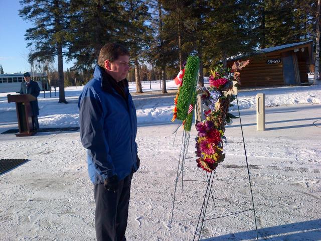 Layed wreath today at Canadian Remembrance Day Ceremony at the National Cemetary @ Fort Richardson http://twitter.yfrog.com/kfx5taqj