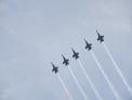 US Navy Blue Angels enter Baltimore Harbor