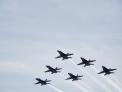 US Navy Blue Angels enter Baltimore Harbor