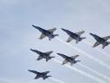 US Navy Blue Angels enter Baltimore Harbor