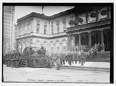 Gaynor casket leaving City Hall (LOC)