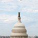 Shuttle Discovery flying past the U.S. Capitol Dome