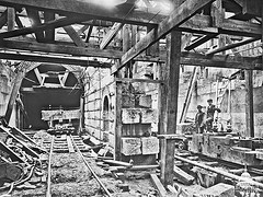 Construction of tunnel to Capitol during construction of Cannon House Office Building