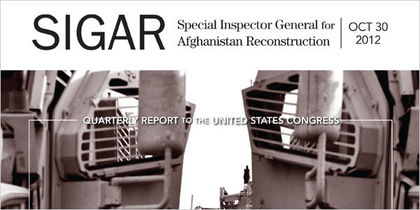 Cover of SIGAR October Quarterly Report