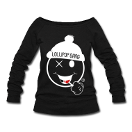 Long Sleeve Shirts ~ Womens Wideneck Sweatshirt ~ Lollipop Gang Winter Crewneck Women