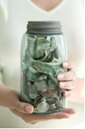 Money in a jar