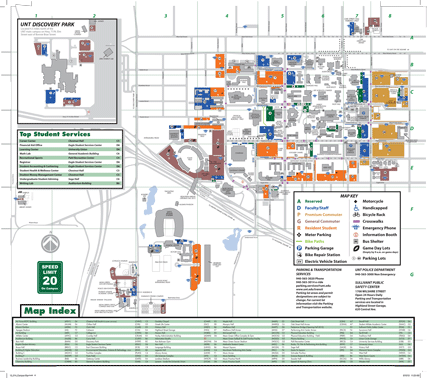 UNT Parking Map