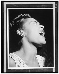 [Portrait of Billie Holiday, Downbeat, New York, N.Y., ca. Feb. 1947] (LOC)