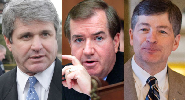 (From left) Reps. Michael McCaul, Ed Royce and Jeb Hensarling are pictured in a composite image. | AP Photos