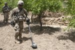 C-IED teams locate roadside bombs using metal detectors on steroids