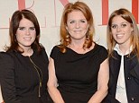 Here come the girls! Princesses Beatrice and Eugenie look elegant and sophisticated attending Valentino exhibition in London with their mother, the Duchess of York