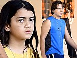 No girls allowed! Blanket and Prince Jackson take some time out on boys only shopping trip 