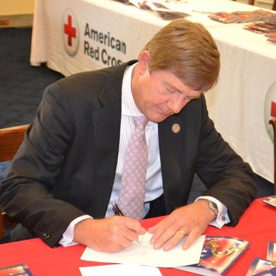 Photo: Today I was honored to take part in the Red Cross Holiday Mail for Heroes program, where we were able to sign cards and pass along our thanks and holiday greetings to our service members, veterans and their families.  This great program is now in its sixth year, and if you wish to participate you can learn more at: http://www.redcross.org/support/get-involved/holiday-mail-for-heroes