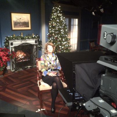 Photo: Warm wishes for our troops worldwide- I’m taping a holiday greeting for our heroes deployed overseas.  I know it’s not much, but I want to make sure they know we are thinking about them this holiday season.
