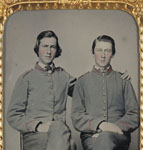 Brothers Private William Savage Moore and Private John C. Moore of Richmond "Parker" Virginia Light Artillery Battery, 1st Company Howitzers Virginia Light Artillery Battery, and I Company, 15th Virginia Infantry Regiment