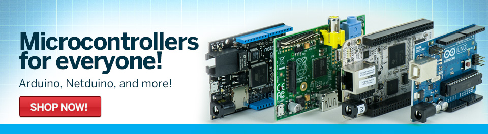 Check out the latest in microcontrollers like Arduino and Netduino