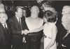 Jimilu Morgan presents the completed bust of Constantino Brumidi to then Vice President Hubert Humphrey - 1968